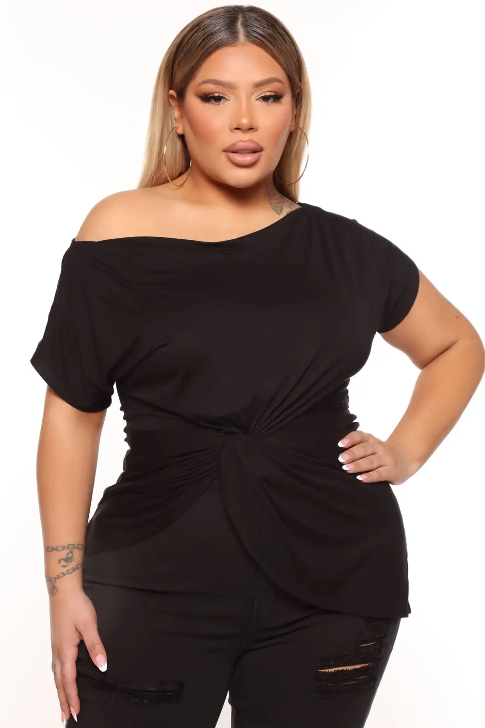 Simply Perfect Off Shoulder Top - Black
