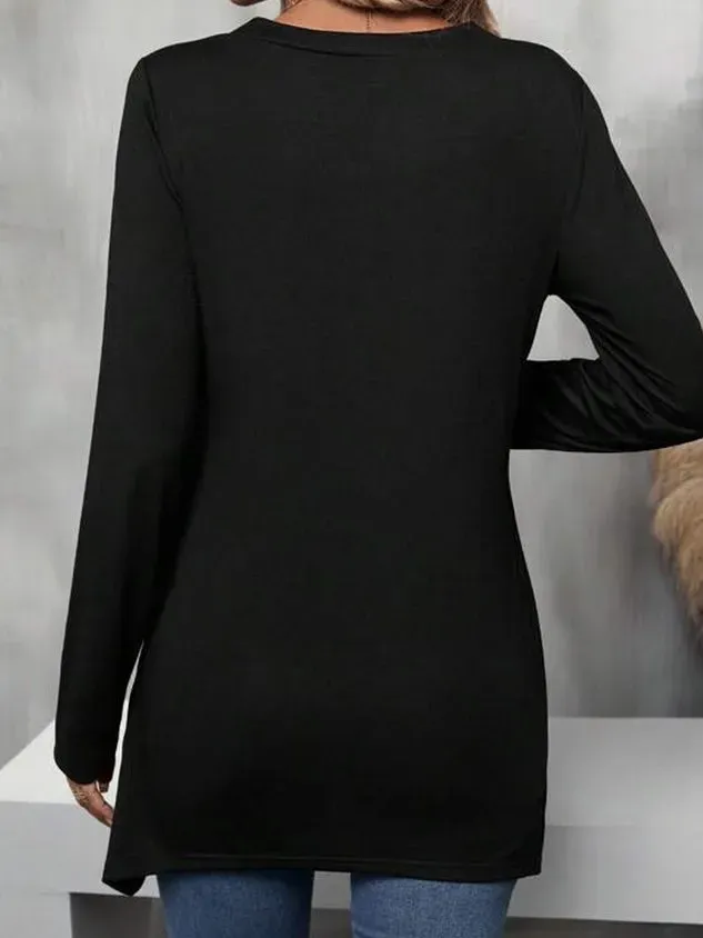 Crew Neck Plain Casual T-Shirt