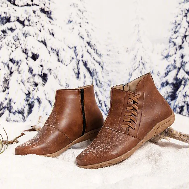 Women Winter Flat Heel Boots