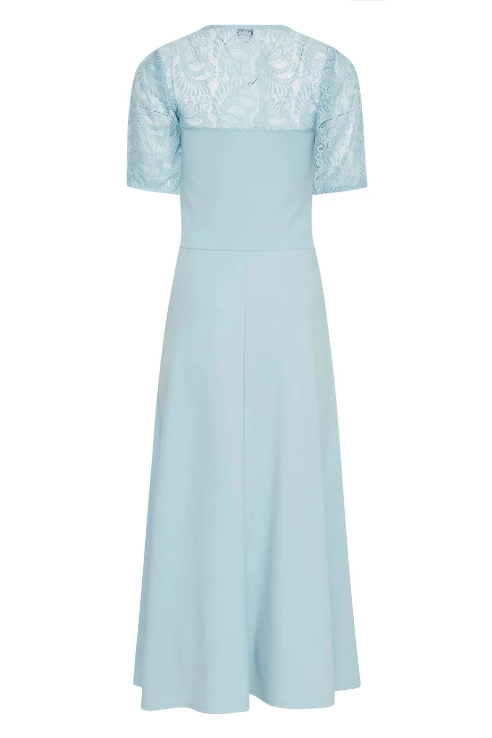 LTS Tall Light Blue Lace Midi Dress