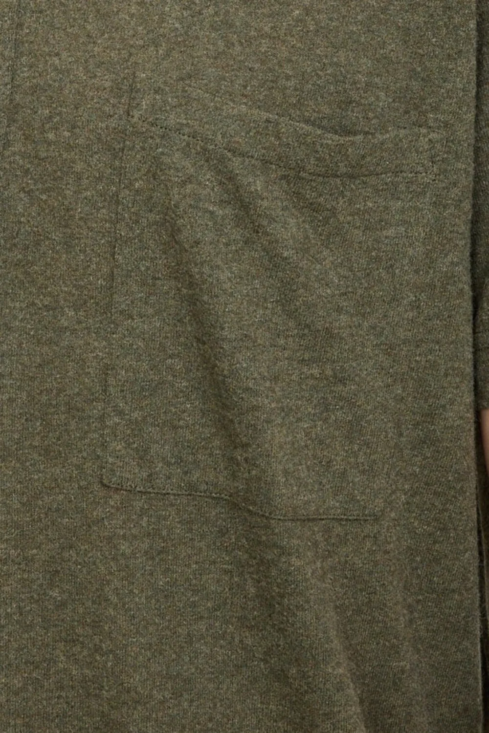 Pullover Shirt Olive Recycled Wool Mix