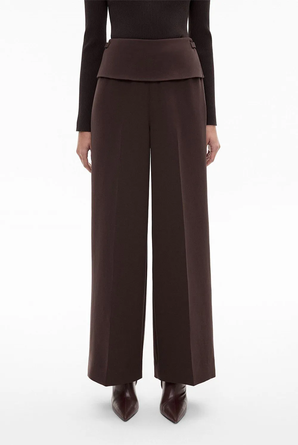 Straight-Leg Pleated Suit Trousers