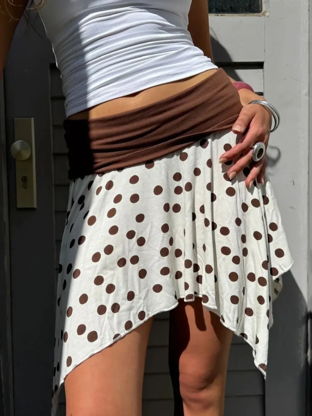 Casual Style Polka Dot Skirt