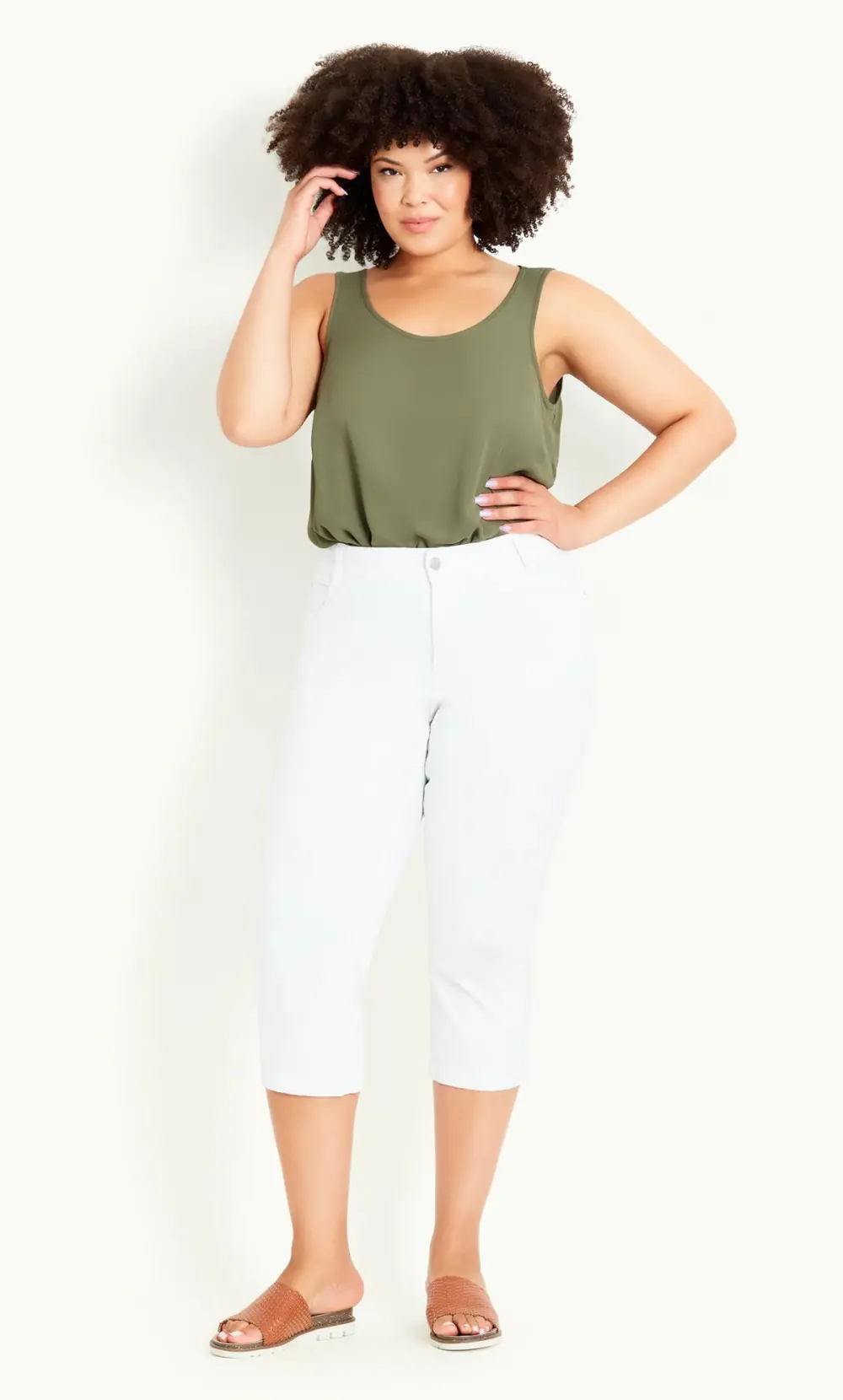 Evans White Denim Love Crop Jeans