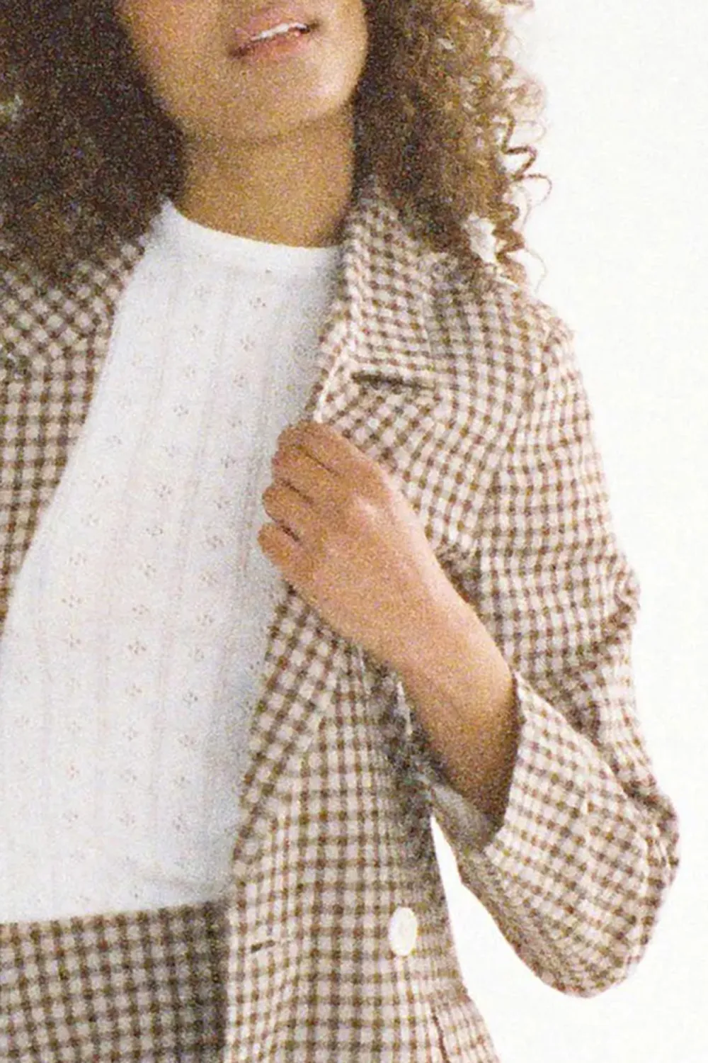 Retro Classic Plaid Versatile Khaki Jacket