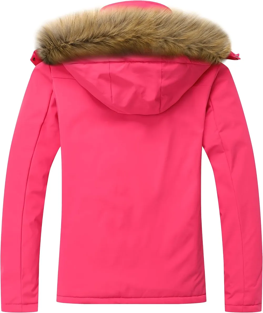 Women's Waterproof Ski Snow Jacket Winter Warm Hooded Snow Coat Mountain Windproof Ski Jacket For Women