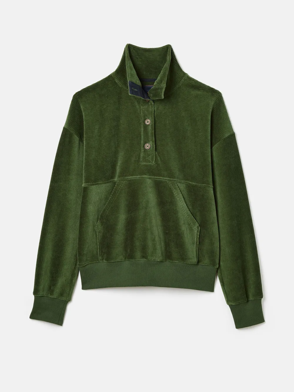 Green Casual Style Corduroy Sweatshirt