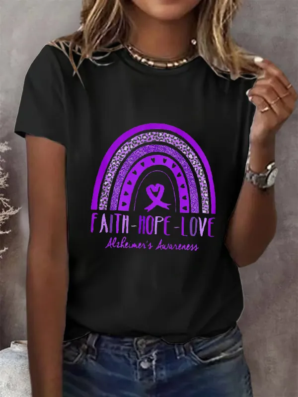 Faith Hope Love Alzheimer'S Awareness T-Shirt