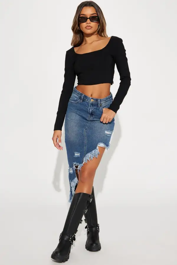 On My Way Corset Top - Black