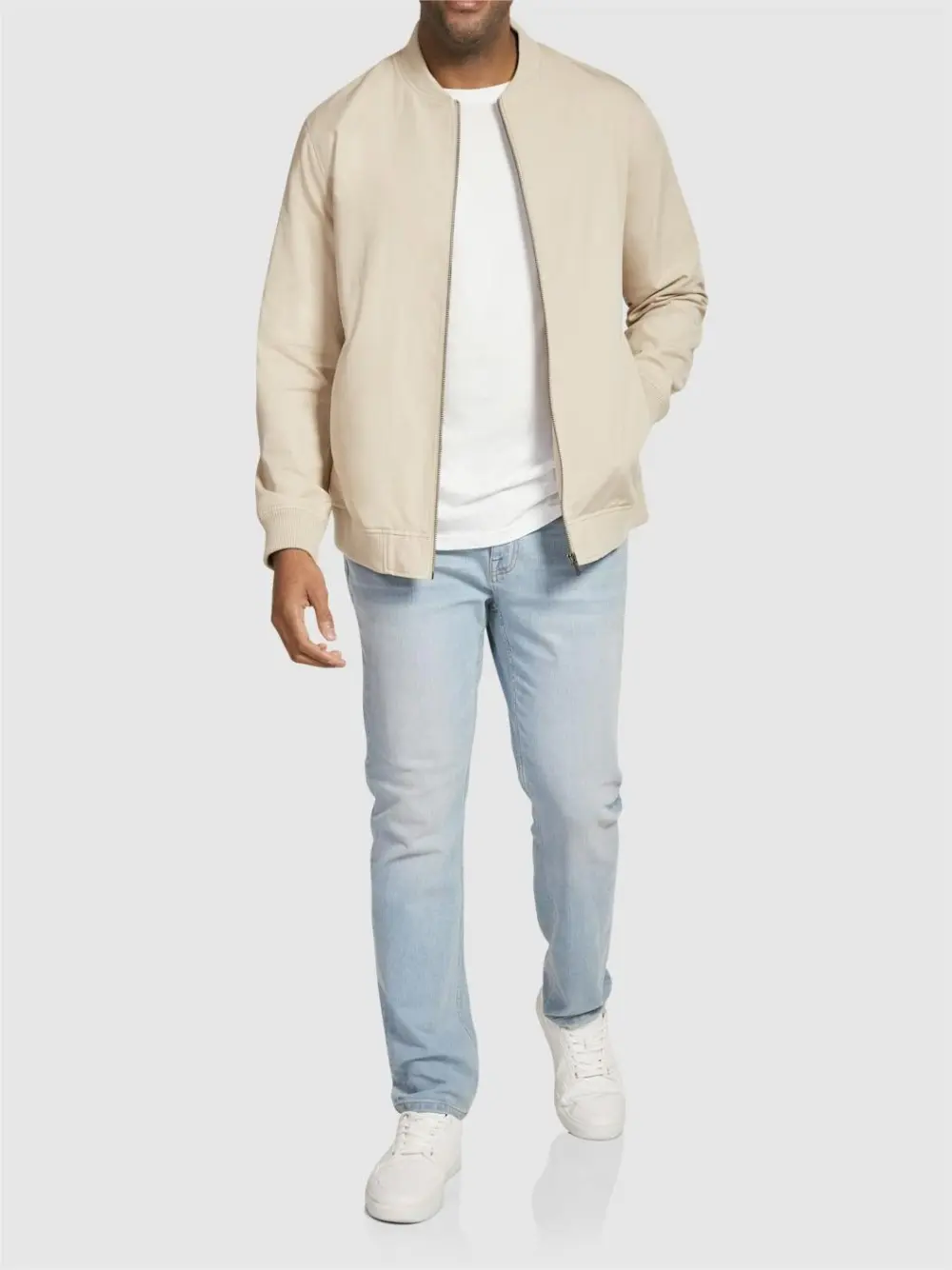 CASUAL ZIP UP BOMBER JACKET