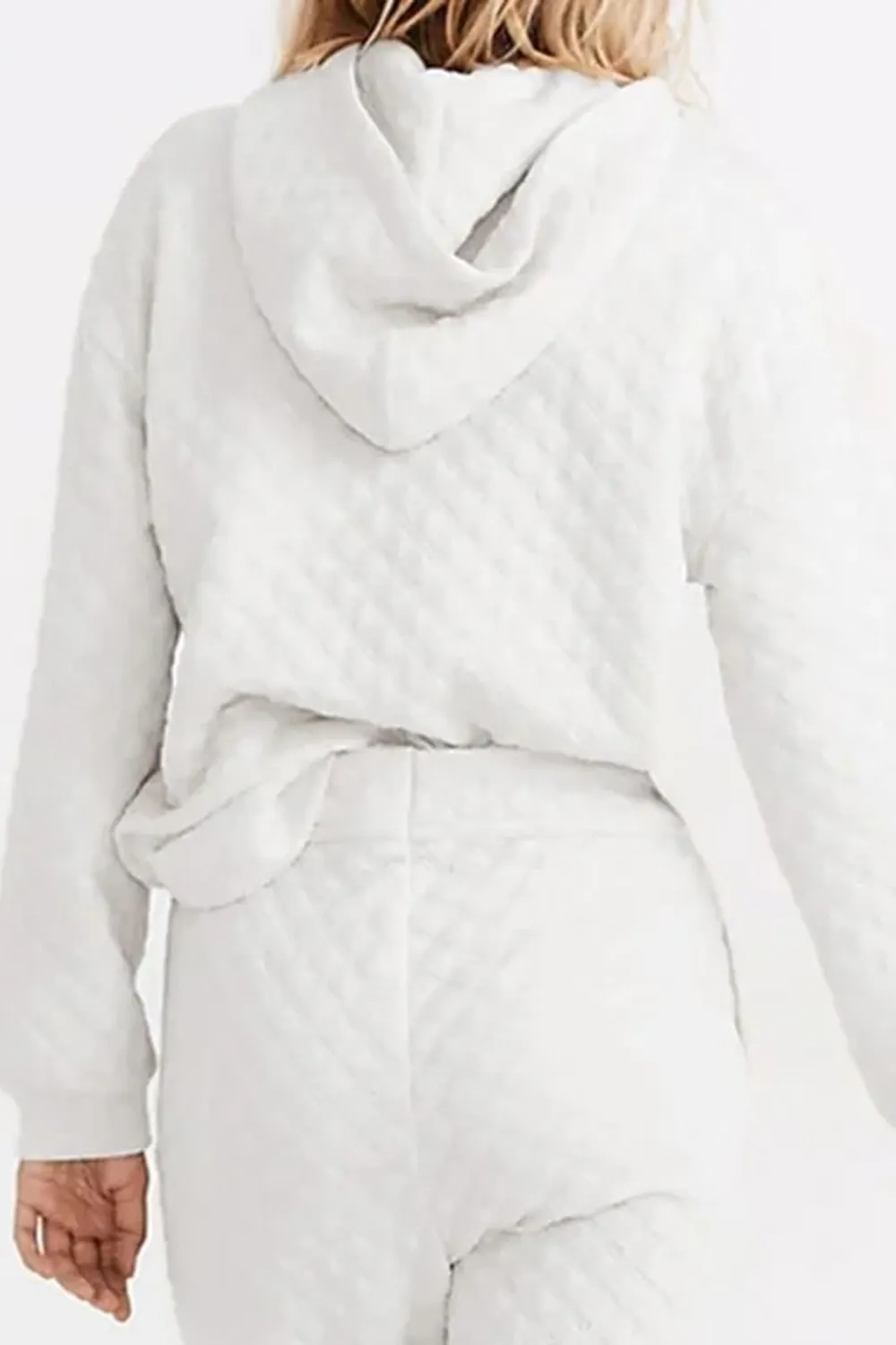 Modern Minimalist Movement Loose White  Hoodie