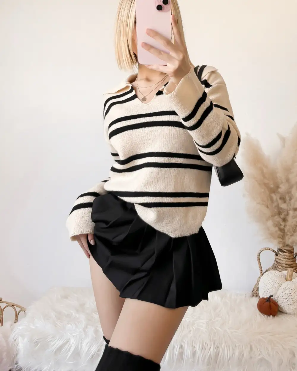STEPHANIE KNIT LONG SLEEVE TOP