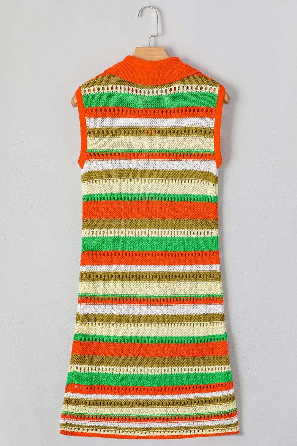 Personal Color Contrast Temperament Stripe Sweater Dress