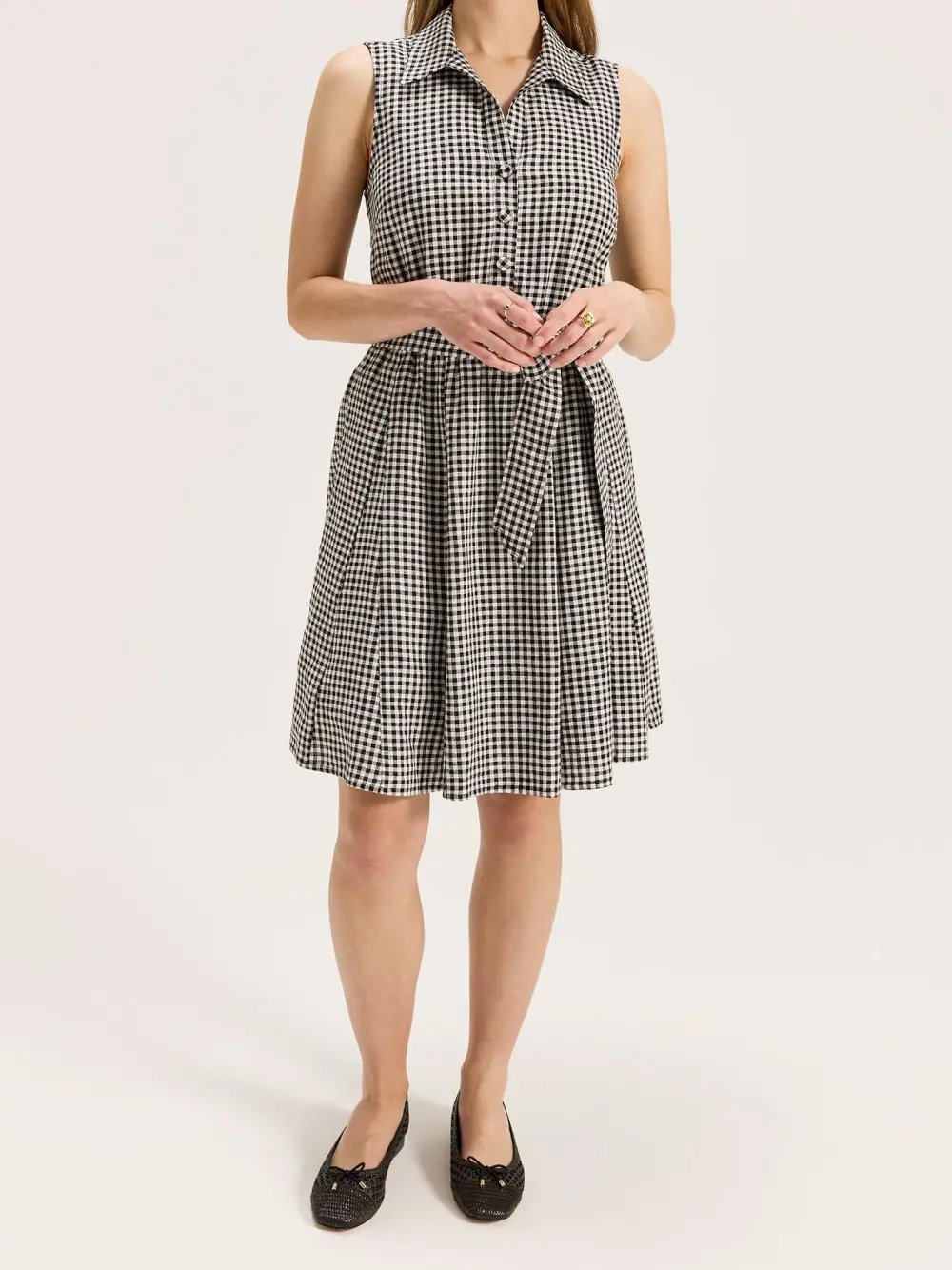 Plaid Sleeveless Mini Dress