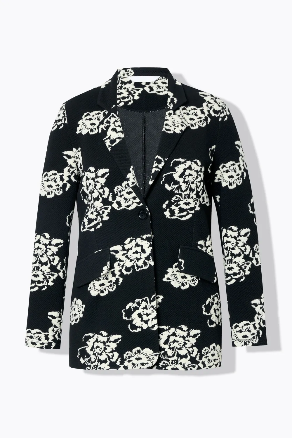 Fitted Flower Patterned Jacket