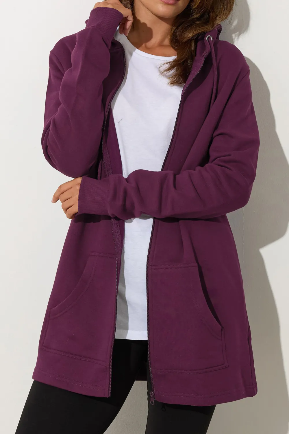 Solid Color Medium Length Jacket