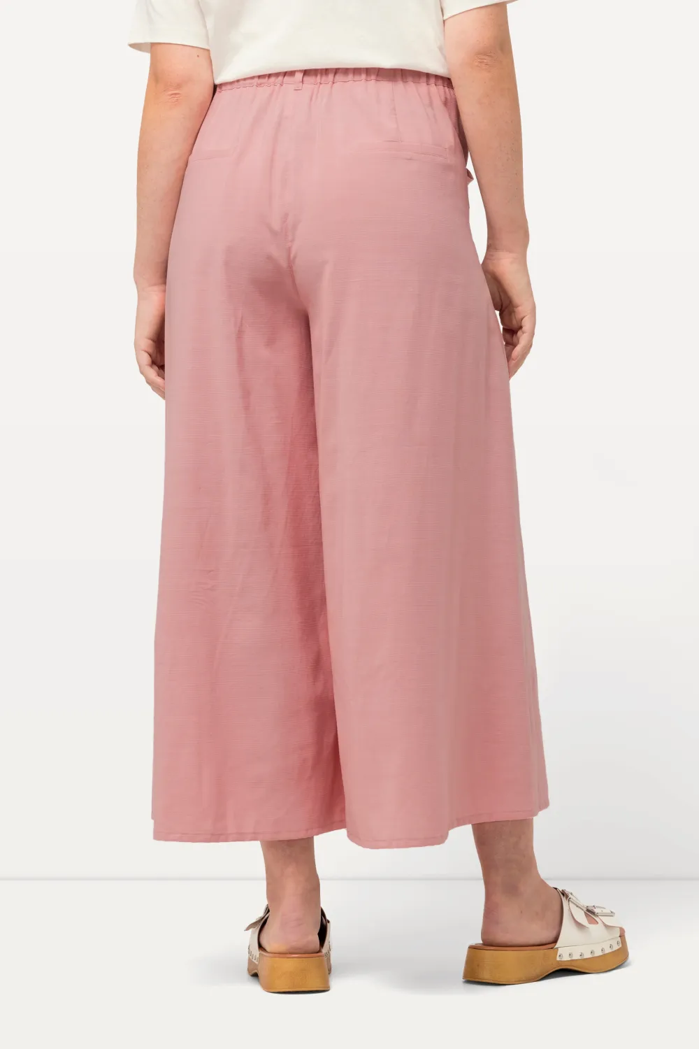 7/8-Hose weites Bein Elastikbund Biobaumwolle