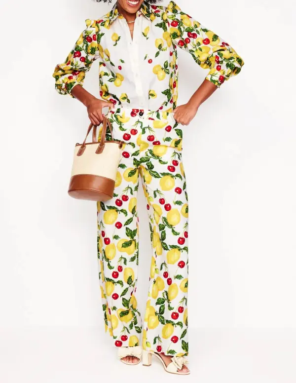 Placement Print Linen Shirt