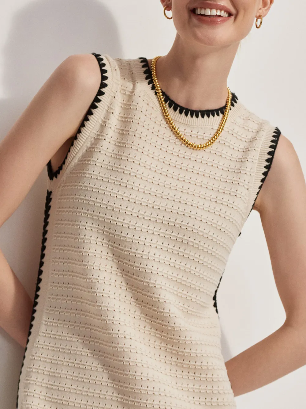 Elegant Tank Knit Midi Dress