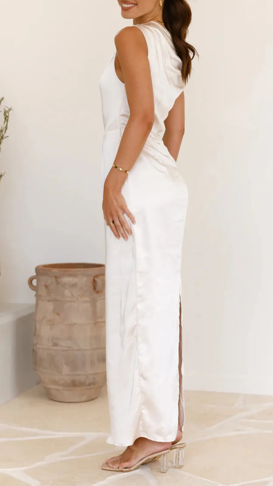 Off Shoulder Design Maxi Dress