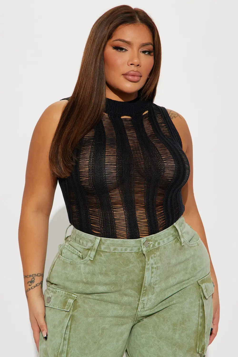 Keeping Strings Attached Bodysuit - Black