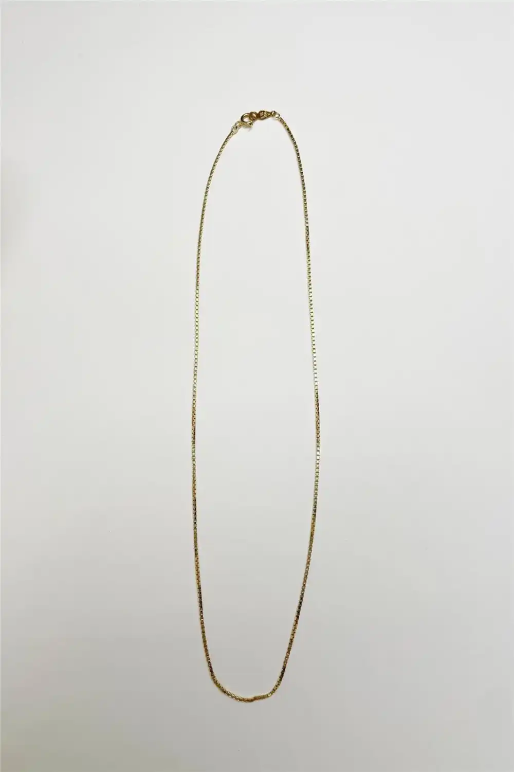 18K Gold Plated Box Chain Necklace