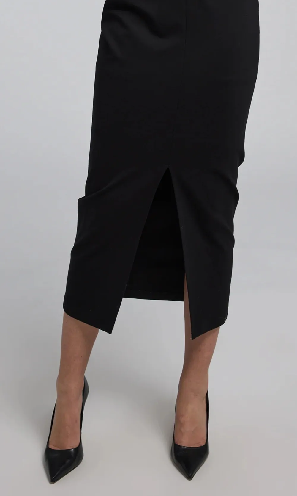 Black Sling Midi Dress