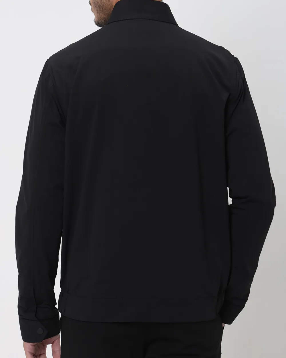 Versatile Comfortable Slim-Fit Black Jacket