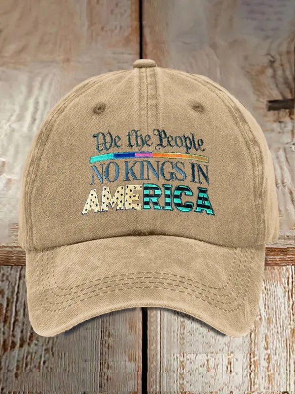 Retro We The People No Kings In America Print Baseball Cap