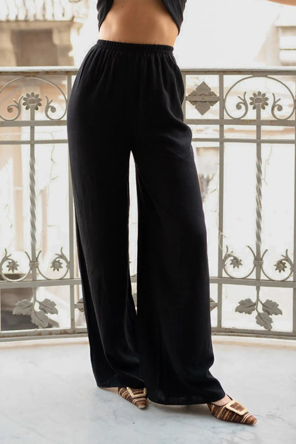 Black Linen Pants