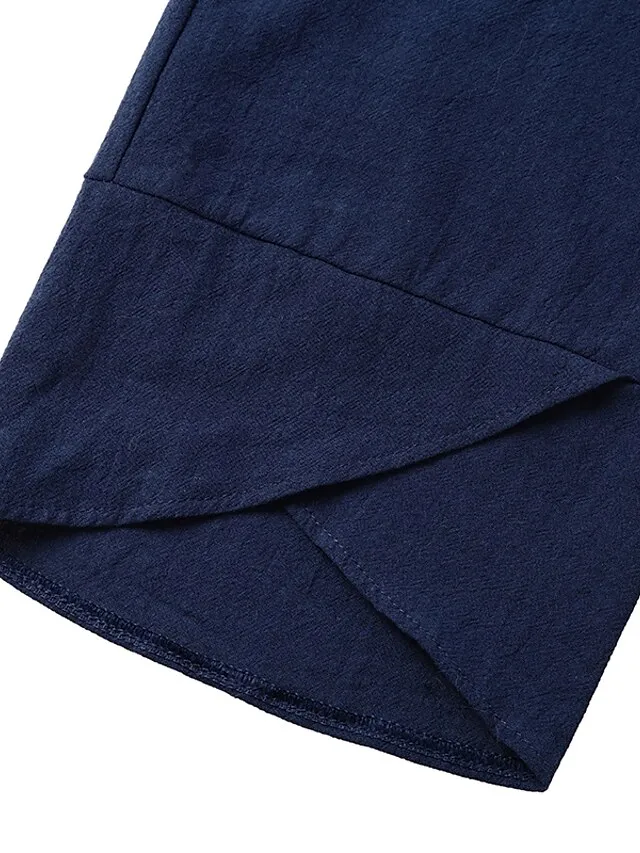 Women's Chinos Capri shorts Baggy Solid Color Pocket Baggy Calf-Length Micro-elastic Sporty Casual Daily Vacation Black Navy Blue L XL Spring Fall