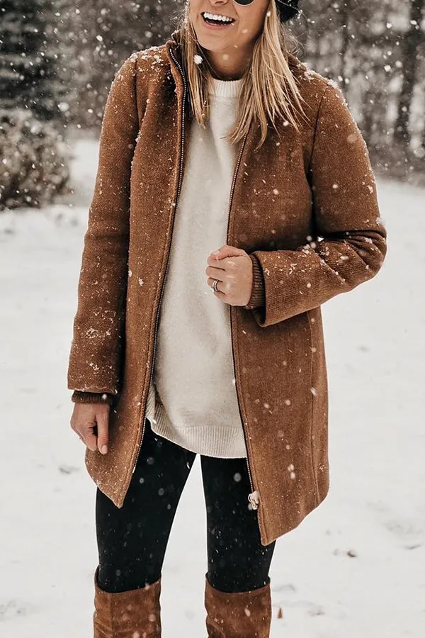 The Most Beautiful Winter Brown Coat