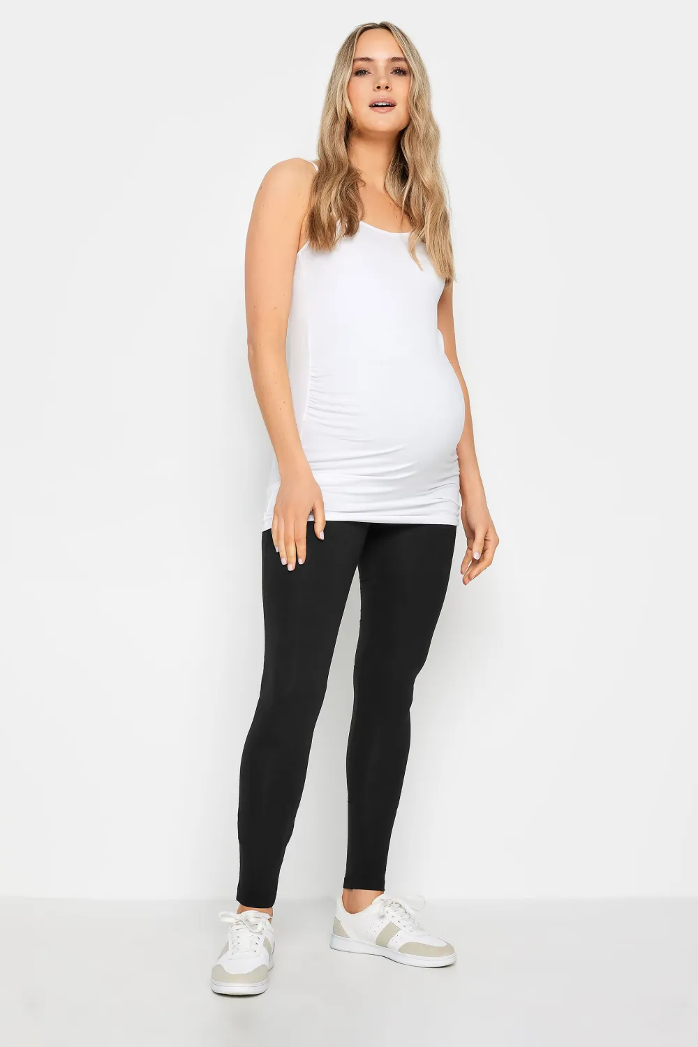 LTS 2 PACK Tall Black Stretch Maternity Leggings
