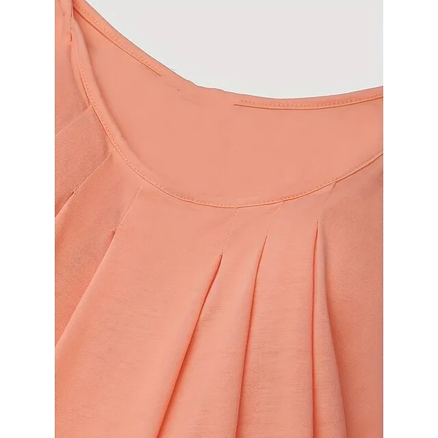 Women's Tank Top Camisole Plain Black White Light Green Sleeveless Casual Hawaiian Basic Round Neck Regular Fit