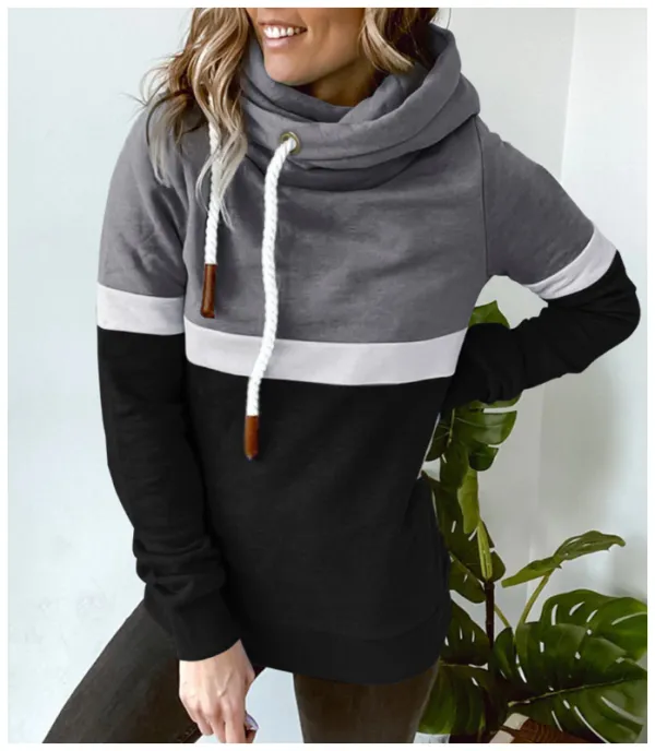 Cowl Neck Floral Loosen Sweatshirts