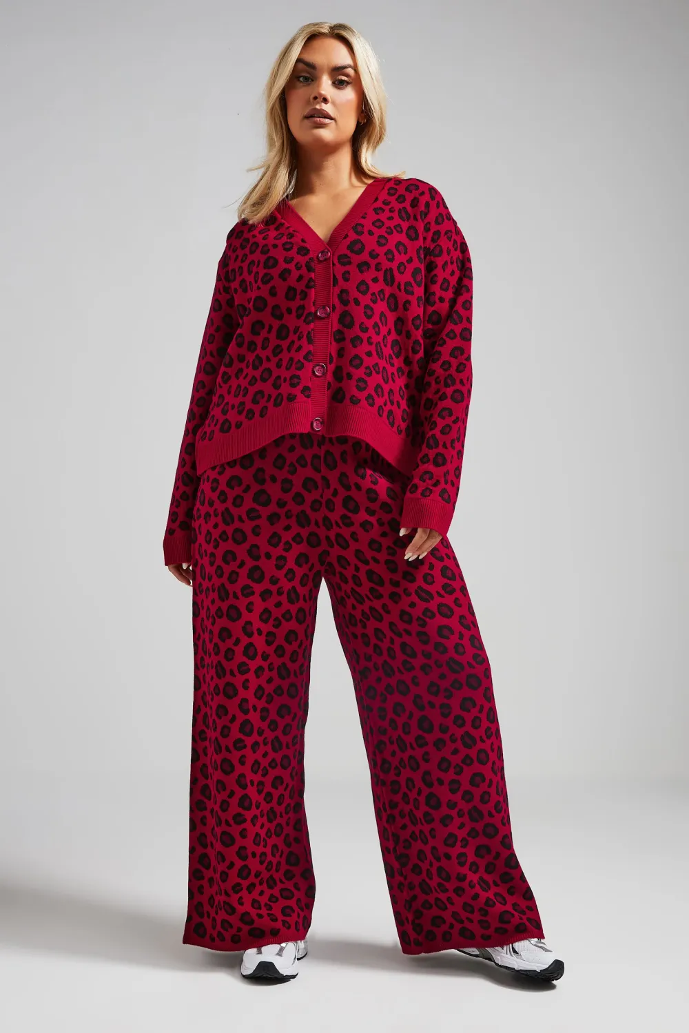 LIMITED COLLECTION Curve Blue Snowflake Knitted Cardigan