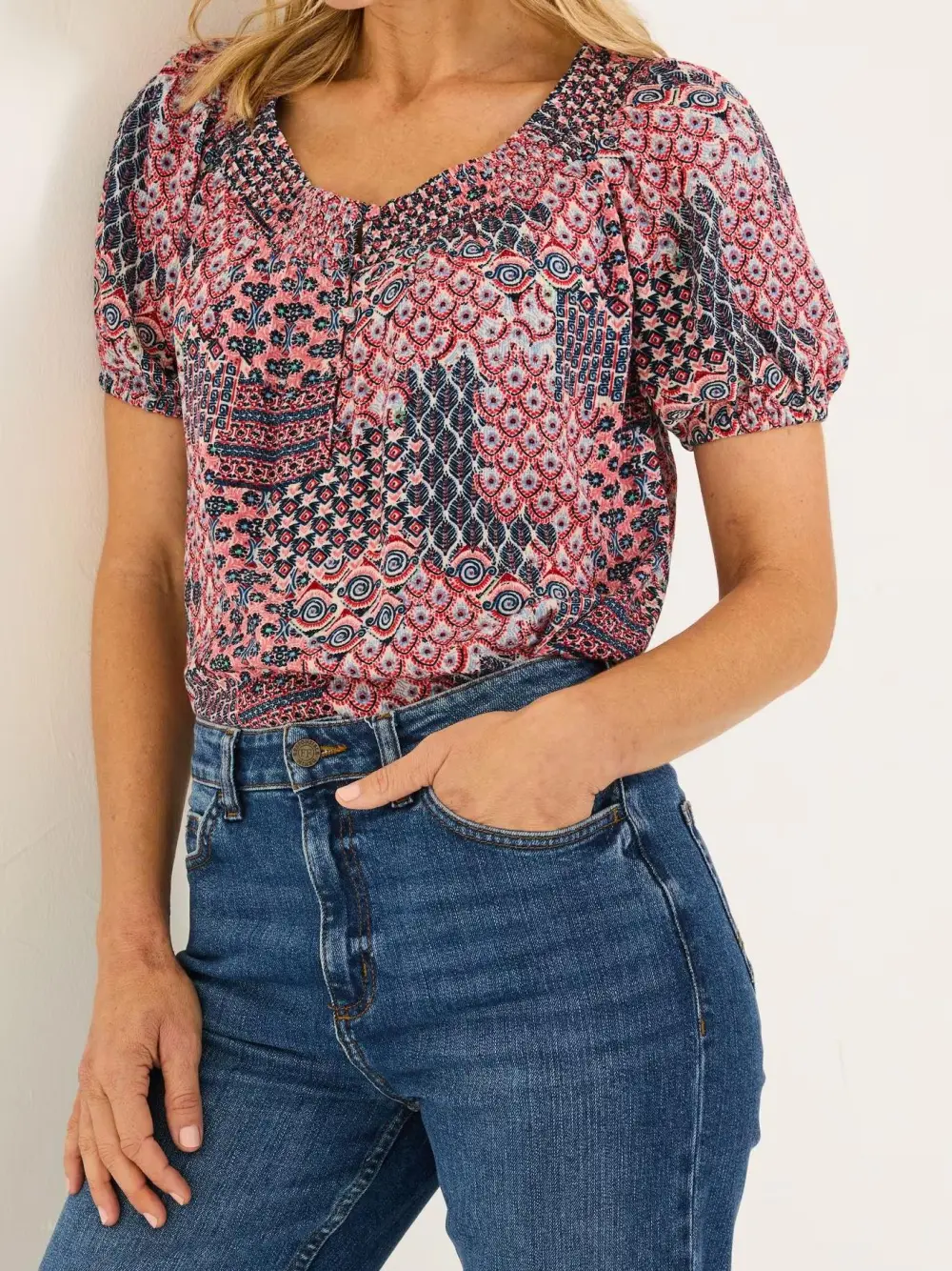 Pink Geo Tayana Blouse