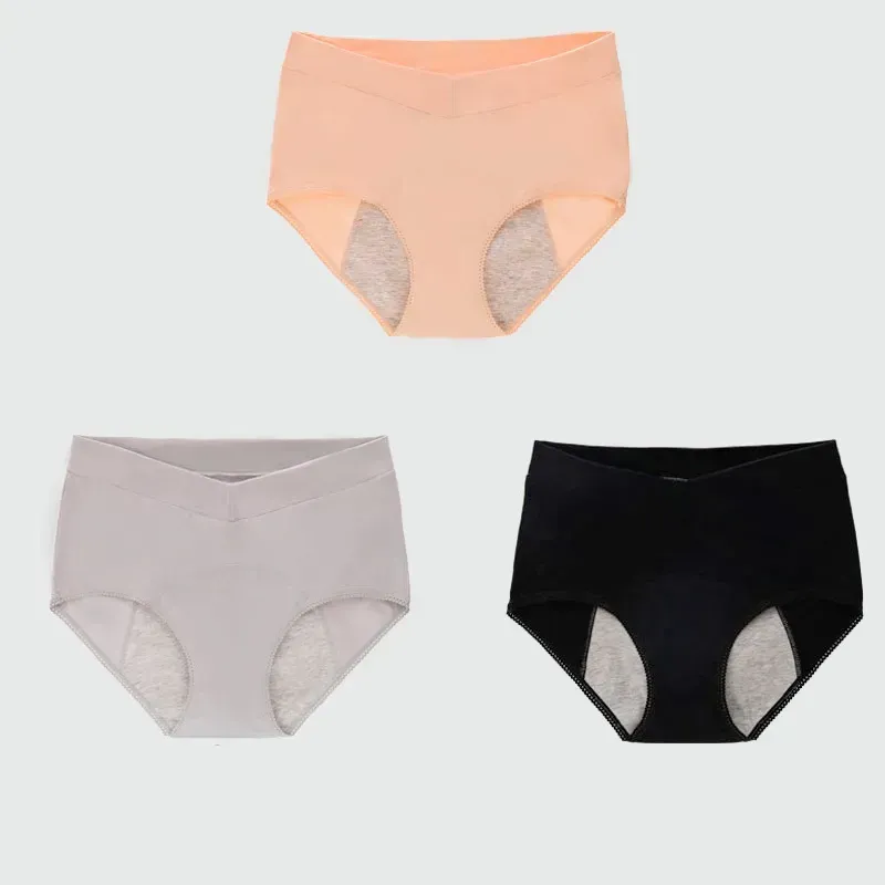 Plus Size V High Waist 100% Cotton Menstrual Panties