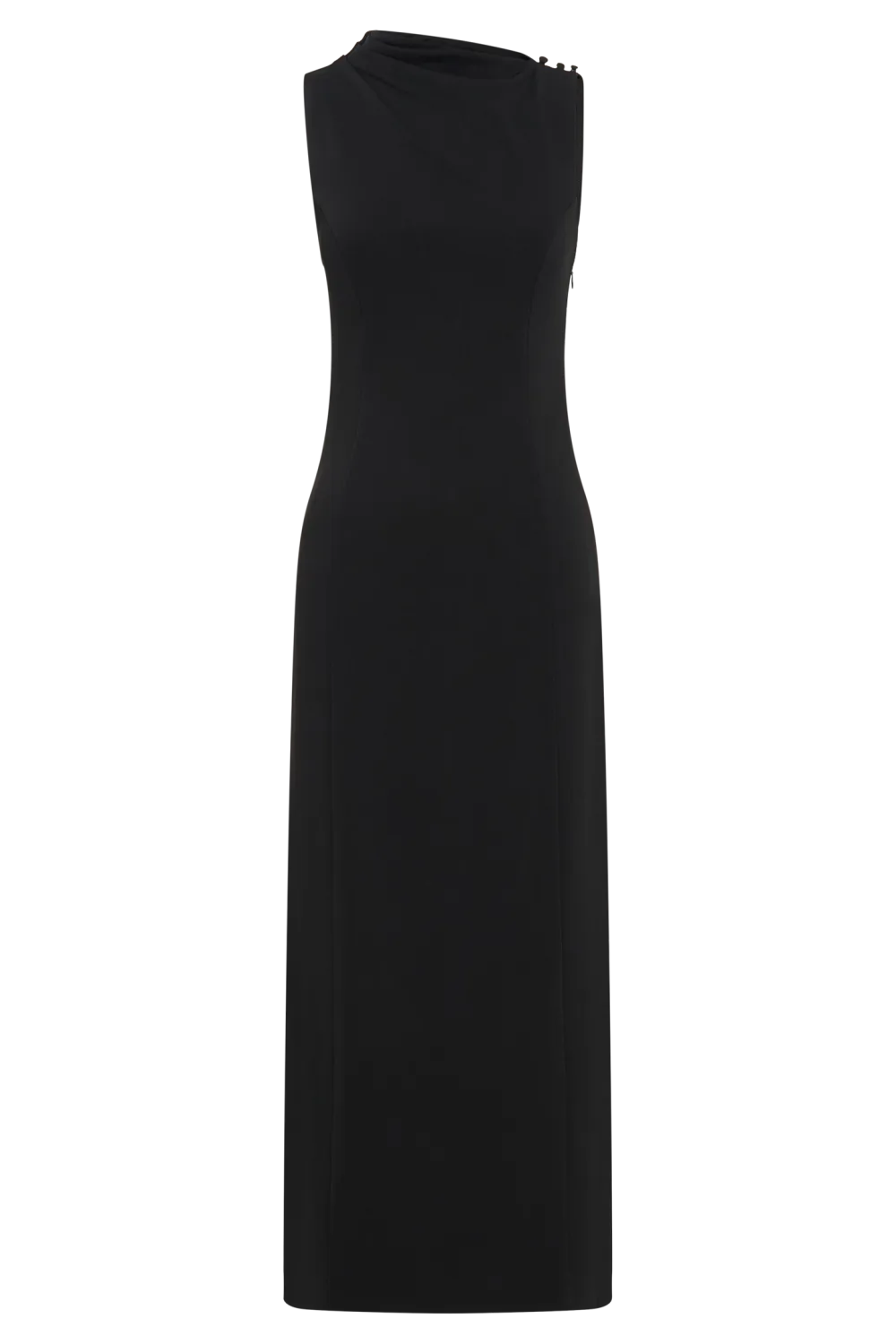 Daily Draped Stretch Crepe Maxi Dress