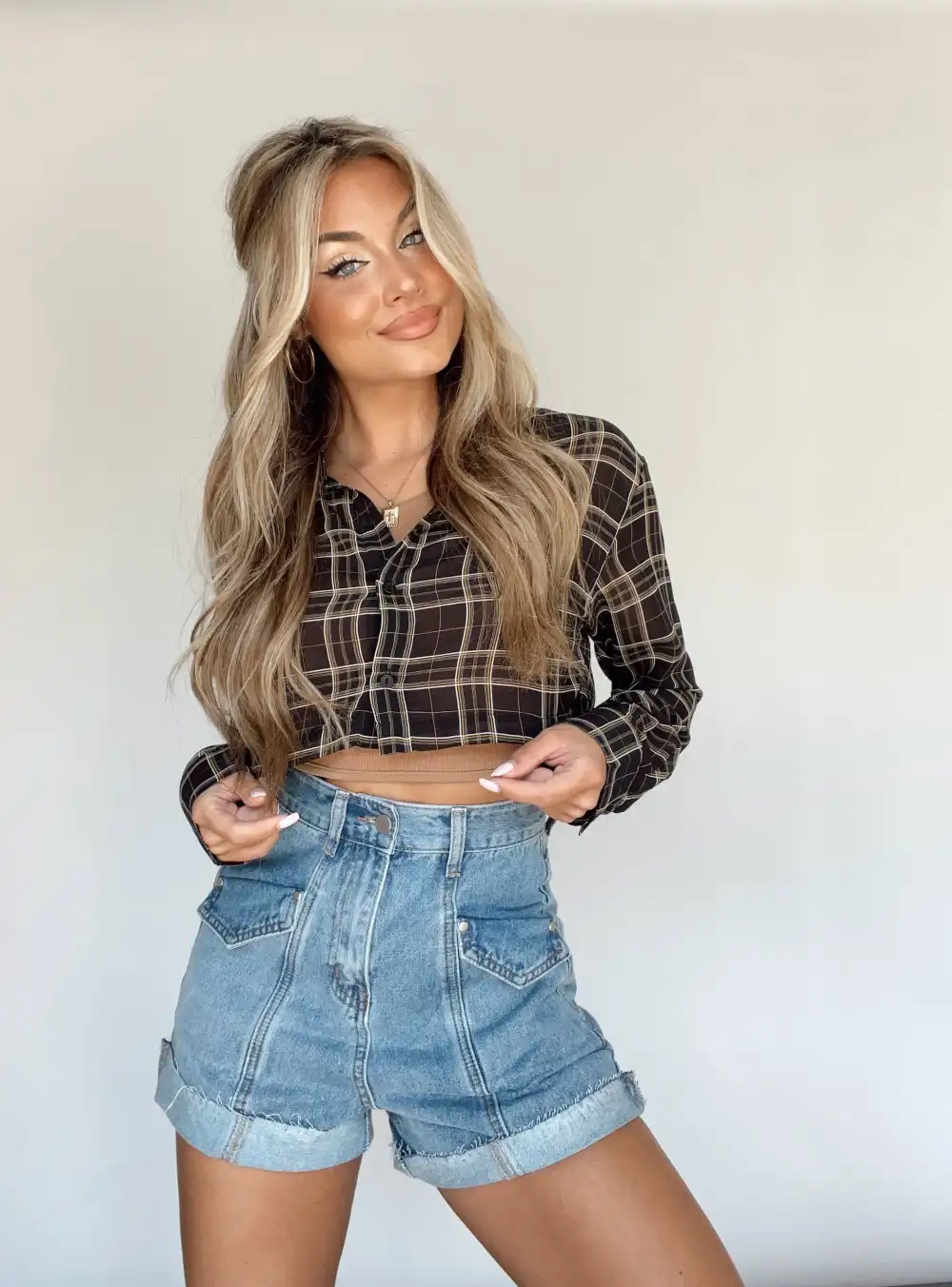 From The City Plaid Top