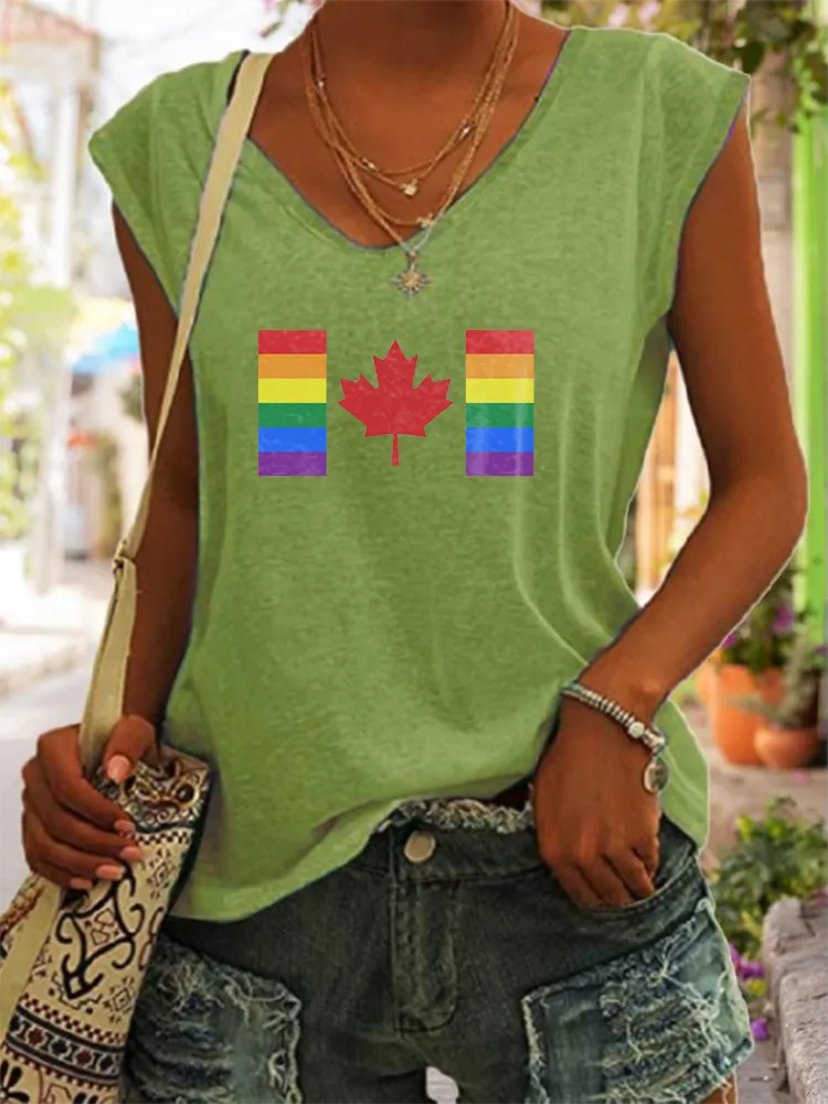 Women's Canada Treats Everyone Equally V-neck Vest