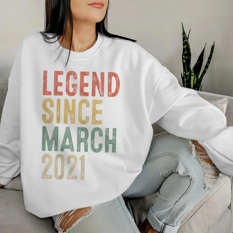 Legend March 2021 5Th Birthday Boy Girl 5 Year Old Women Sweatshirt