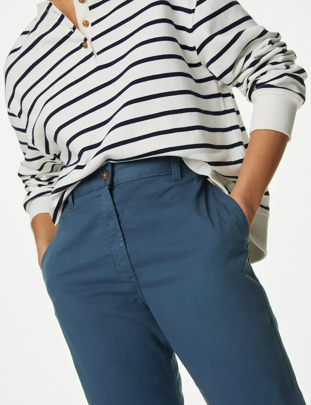 Cotton Rich Tea Dyed Slim Fit Chinos Grey