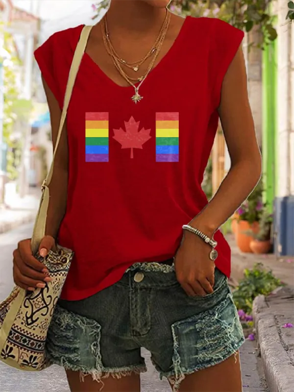 Women's Canada Treats Everyone Equally V-neck Vest