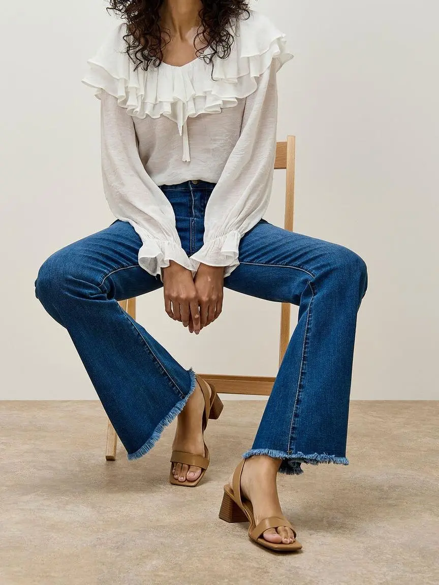 Retro High-Rise Flare Jeans