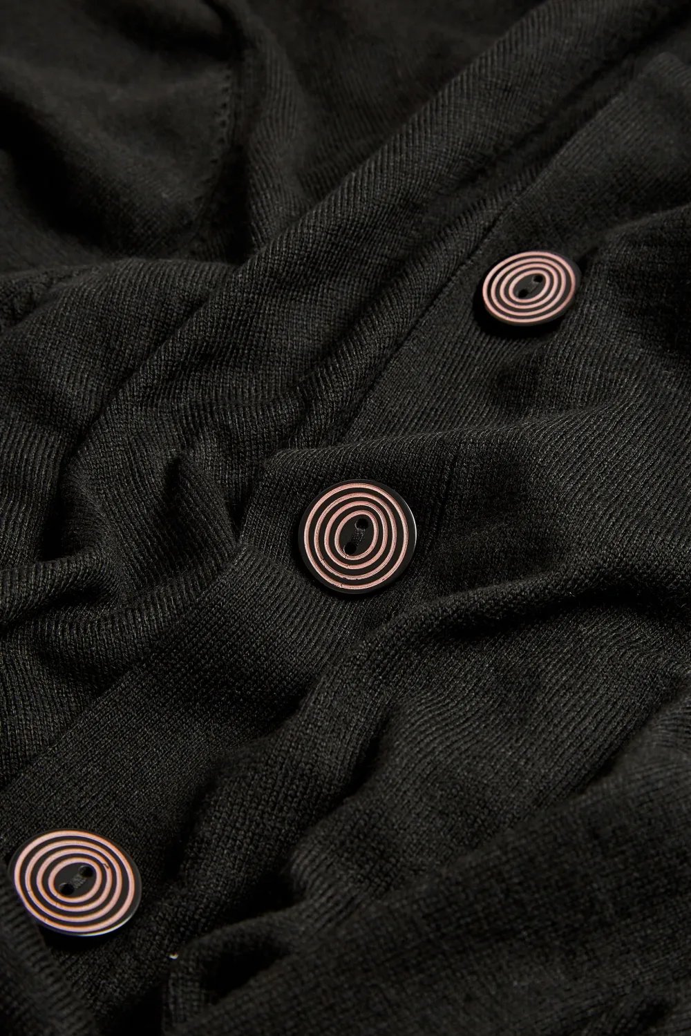 Evans Black Button Through Longline Cardigan