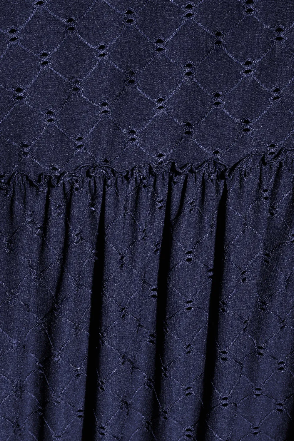 LTS Tall Navy Blue Broderie Anglaise Frill Maxi Dress