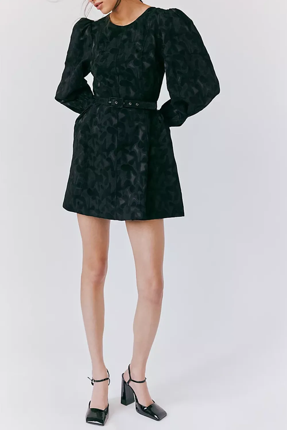 Puff Sleeve Leopard Print Mini Dress