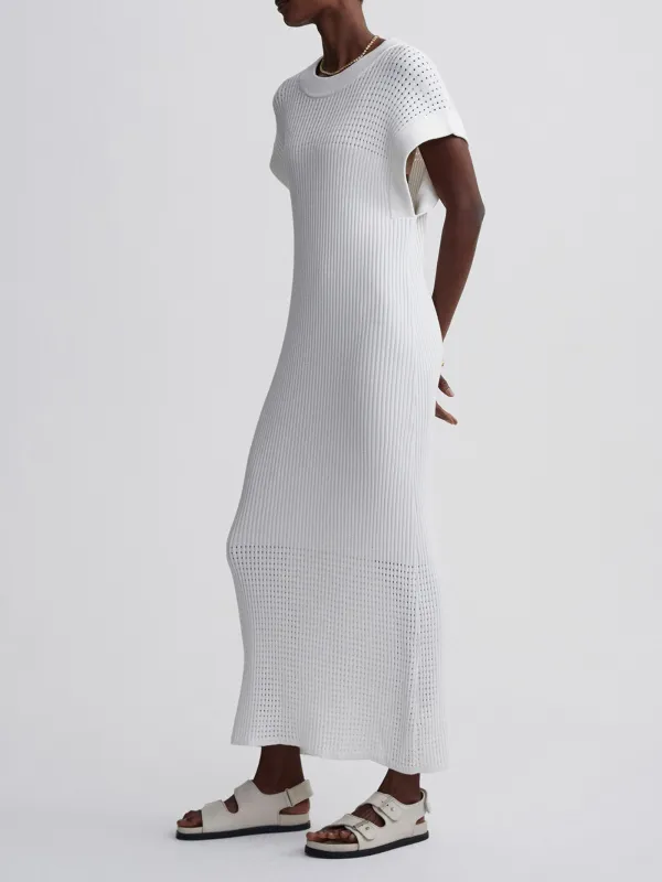 Wihte Tank Knit Midi Dress