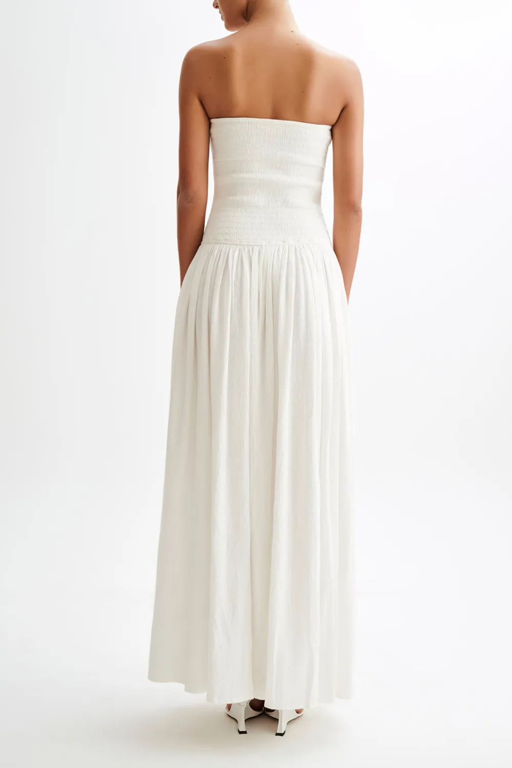 Cotton Shirring Maxi Dress